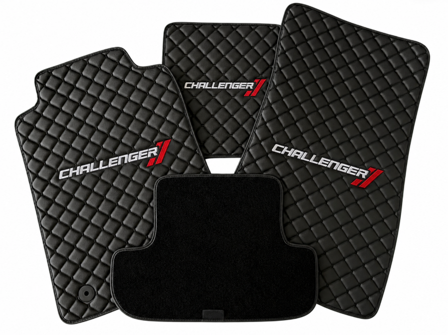 DODGE CHALLENGER Leather Car Floor Mat, CHALLENGER Waterproof Custom Car Mat