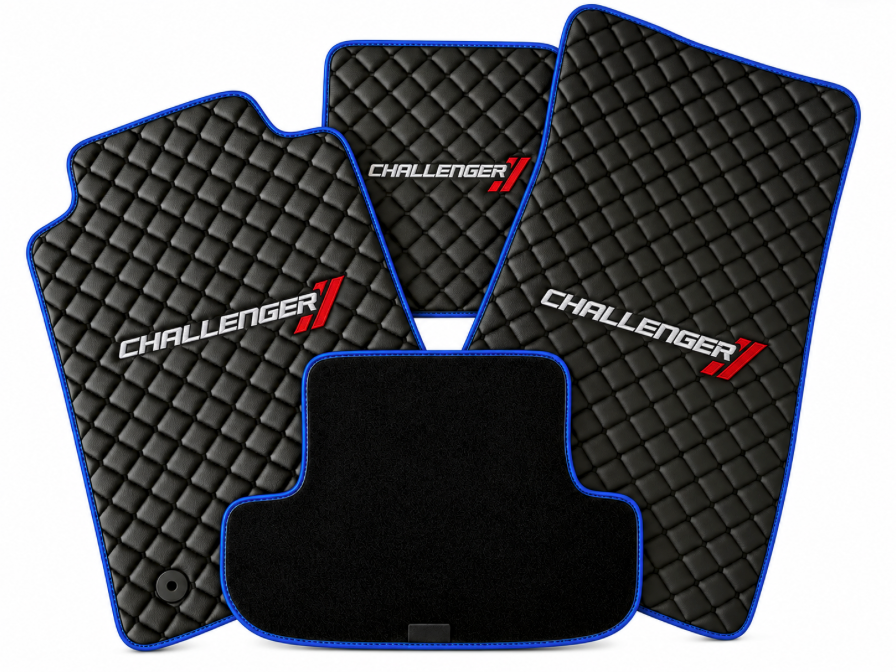 DODGE CHALLENGER Leather Car Floor Mat, CHALLENGER Waterproof Custom Car Mat