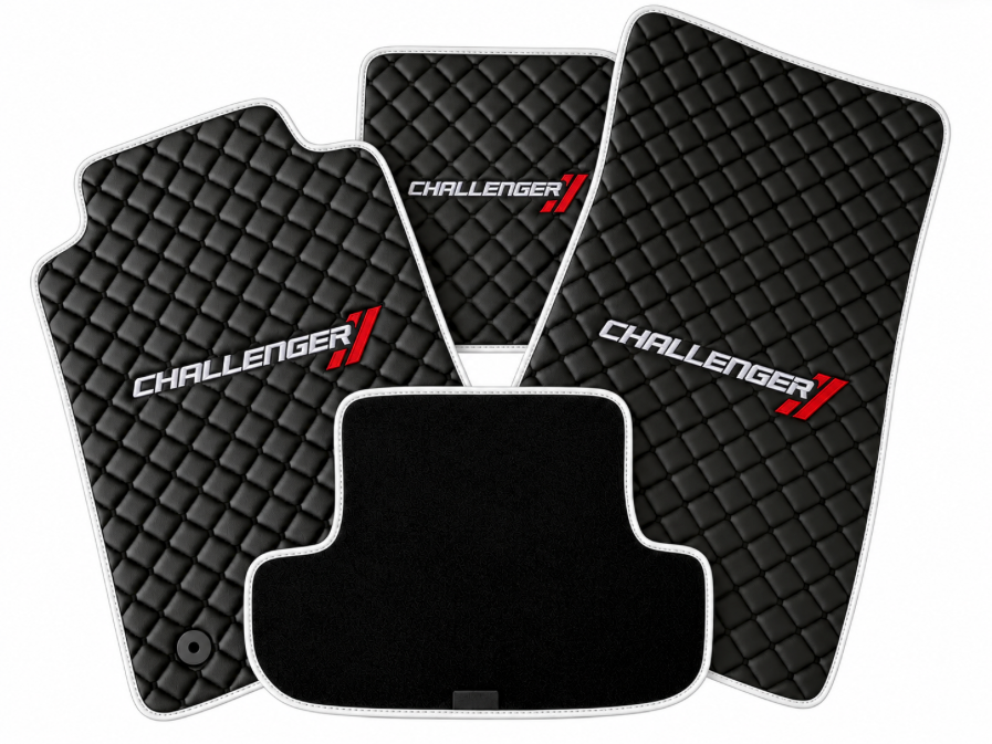 DODGE CHALLENGER Leather Car Floor Mat, CHALLENGER Waterproof Custom Car Mat