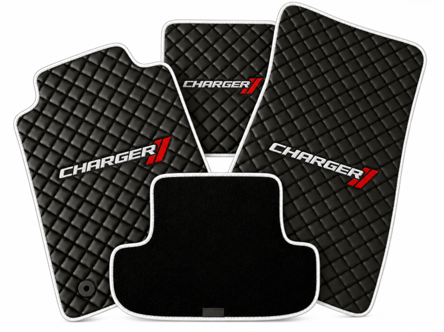 DODGE CHARGER Leather Car Floor Mat, CHARGER Waterproof Custom Car Mat