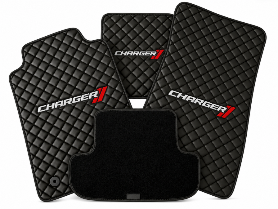 DODGE CHARGER Leather Car Floor Mat, CHARGER Waterproof Custom Car Mat