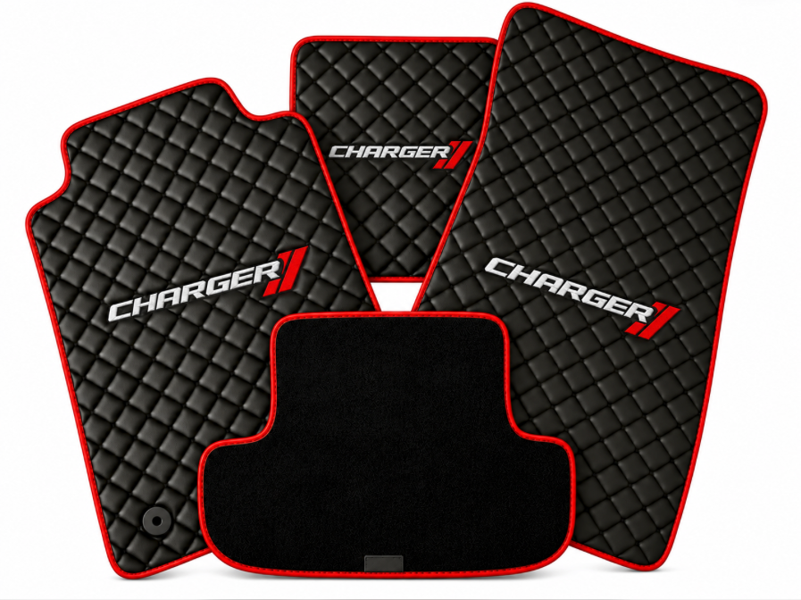 DODGE CHARGER Leather Car Floor Mat, CHARGER Waterproof Custom Car Mat