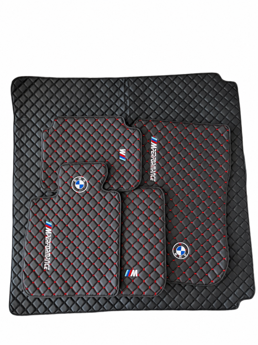 BMW M Performance Leather Car Floor Mat, BMW Waterproof Custom Car Mat