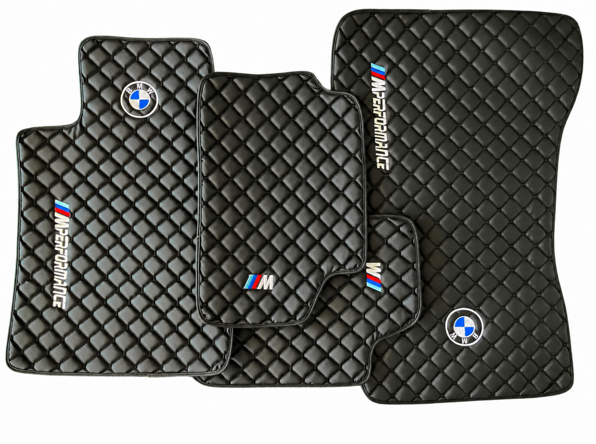 BMW M Performance Leather Car Floor Mat, BMW Waterproof Custom Car Mat
