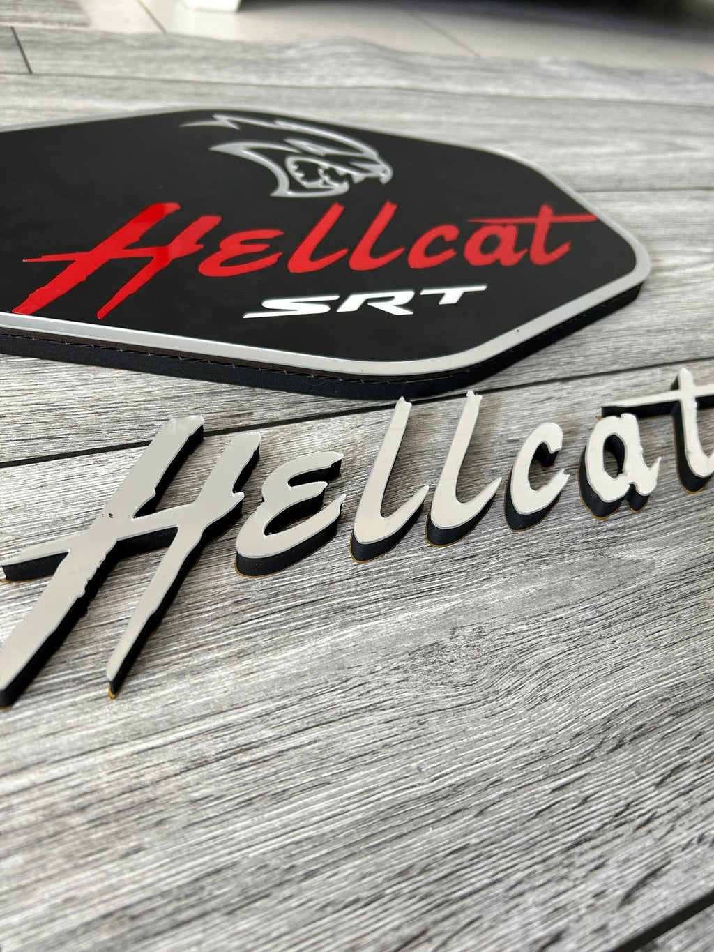 Hellcat Wall Sign for Garage – Premium Wall Decor for Car Enthusiasts