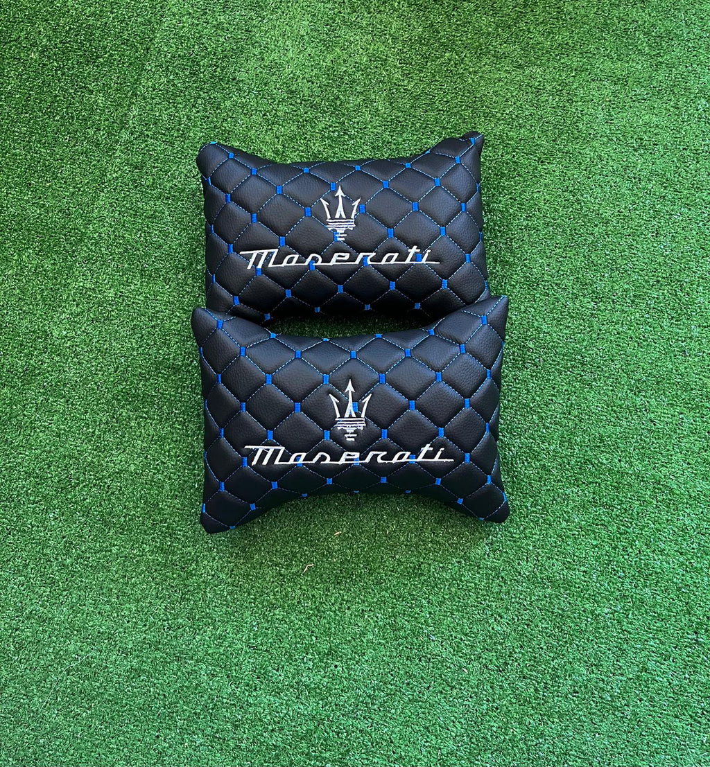 For Maserati Leather Neck Pillows for Cars - Premium Comfort and Style (2 PCS)