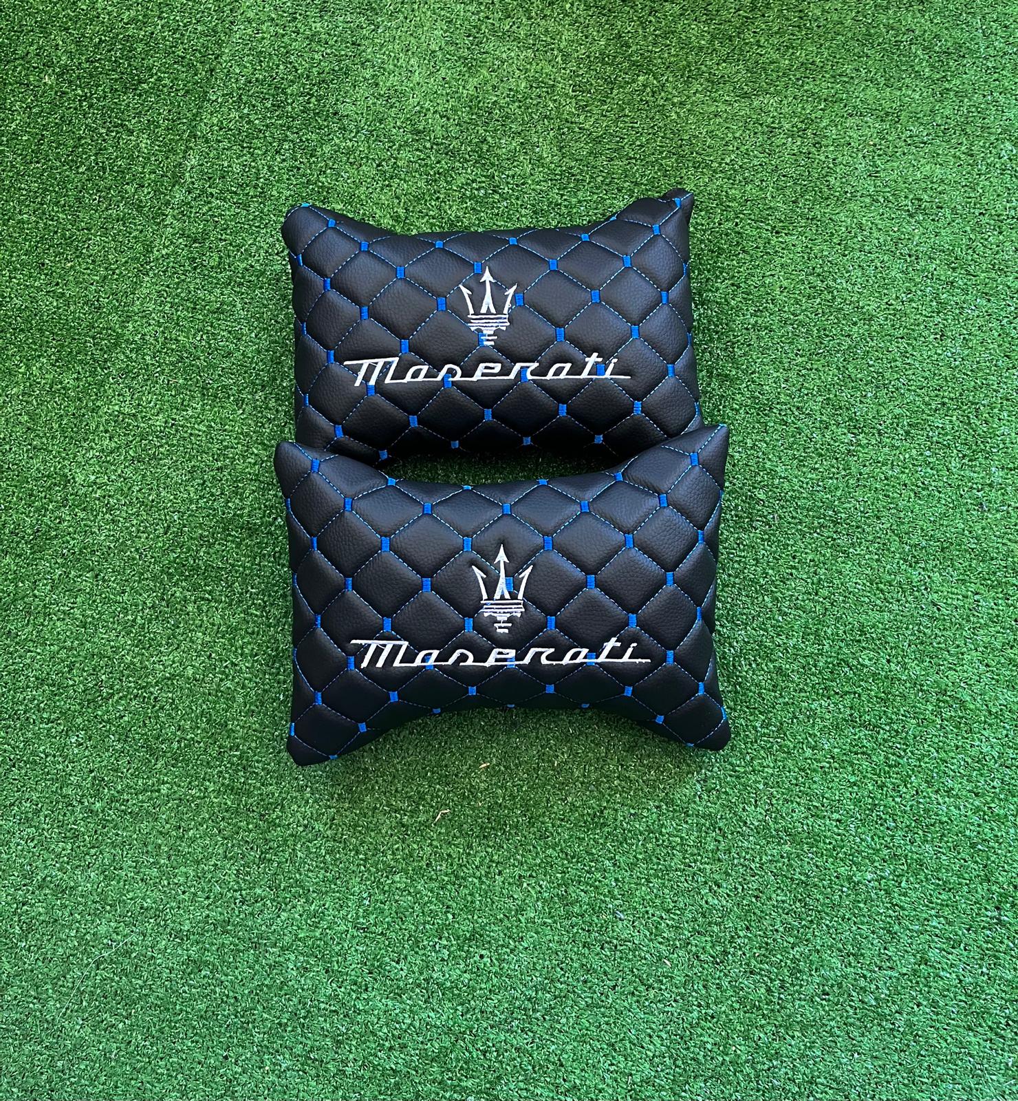 For Maserati Leather Neck Pillows for Cars - Premium Comfort and Style (2 PCS)