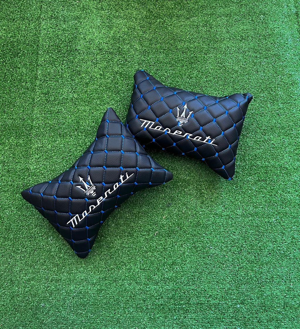 For Maserati Leather Neck Pillows for Cars - Premium Comfort and Style (2 PCS)