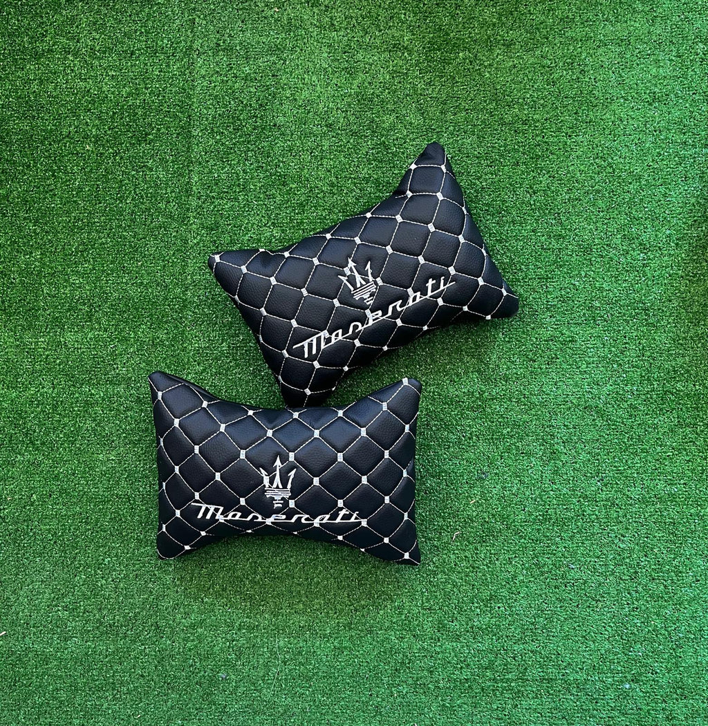 For Maserati Leather Neck Pillows for Cars - Premium Comfort and Style (2 PCS)