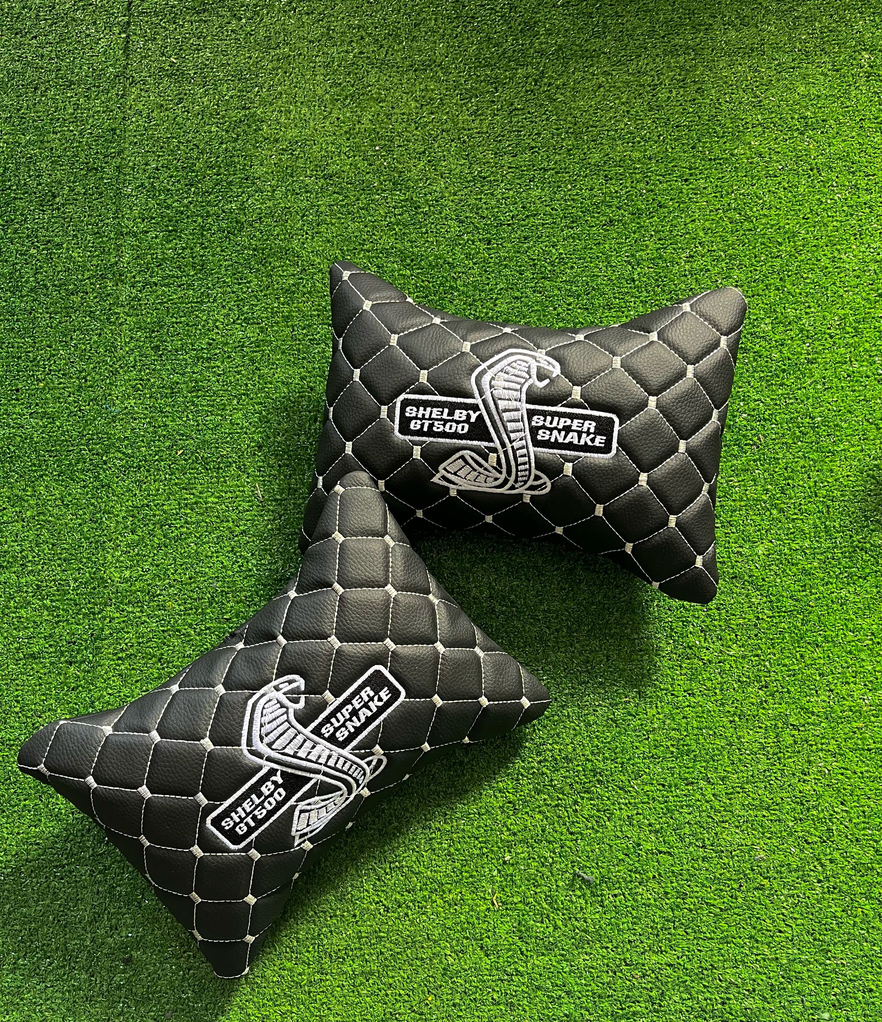 For Shelby GT500 Leather Neck Pillows for Cars - Premium Comfort and Style (2 PCS)