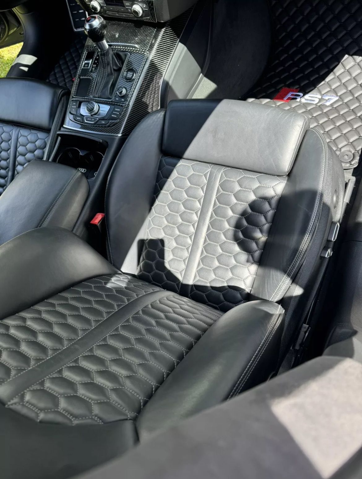 Audi RS7 Leather Car Floor Mat, Audi RS7 Waterproof Custom Car Mat