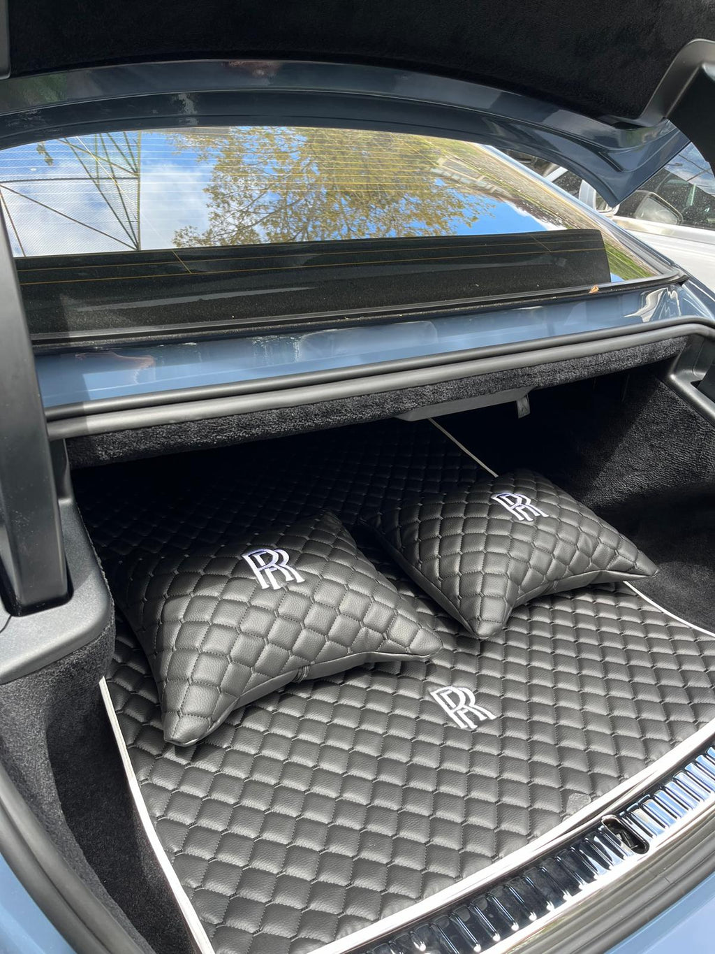 For all Rolls Royce Spectre Car Floor Mats Full Set, 2 Lumbar Cushion, Cargo Liner