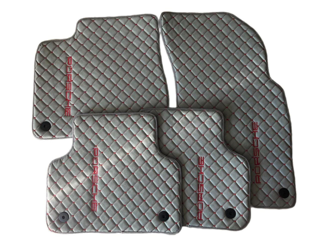 For Porsche Elegant Leather Floor Mats Handcrafted Quality