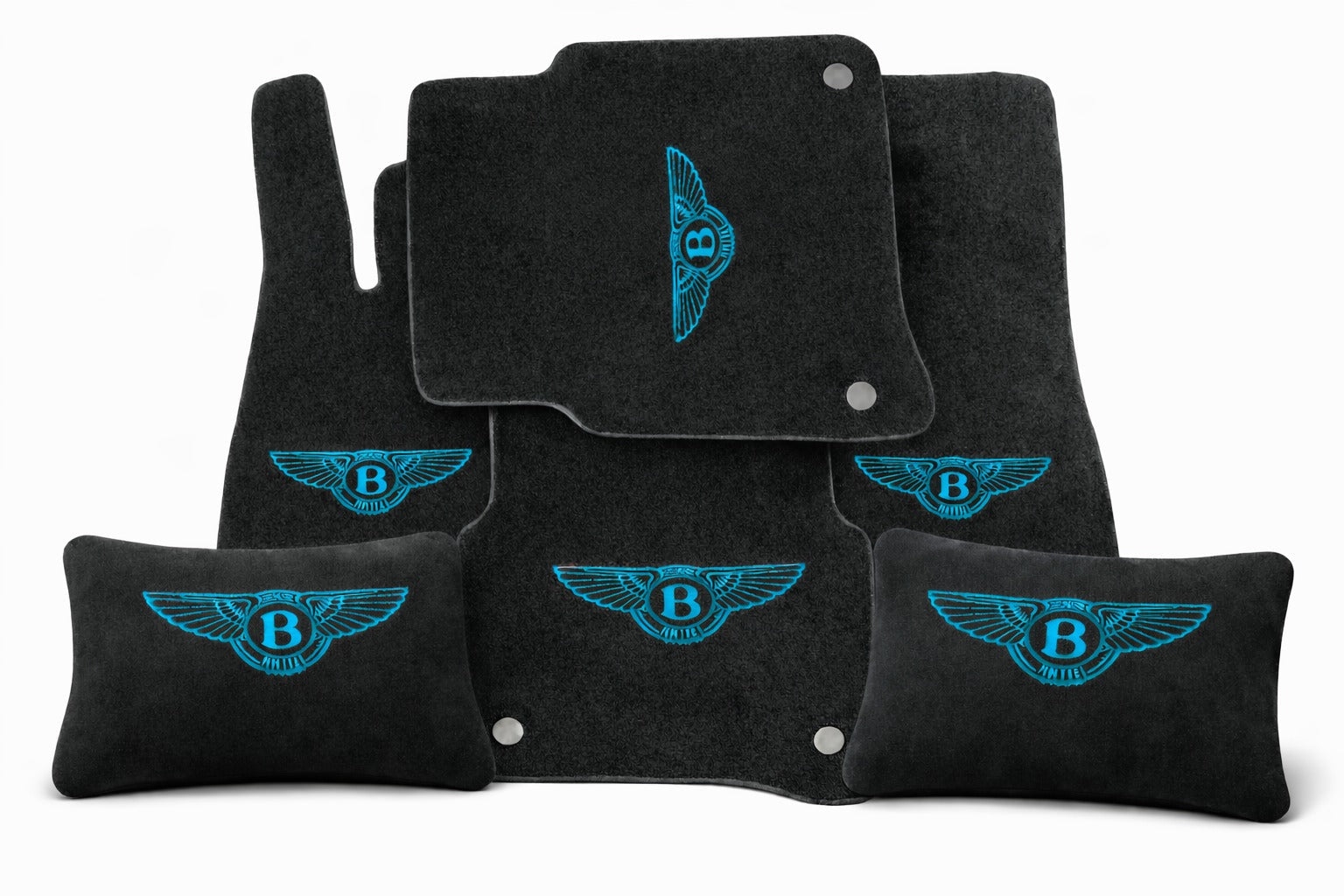For all Bentley Carpet and 2 Lumbar Cushions Car Floor Mats Custom fit for all Bentley Model Full Set