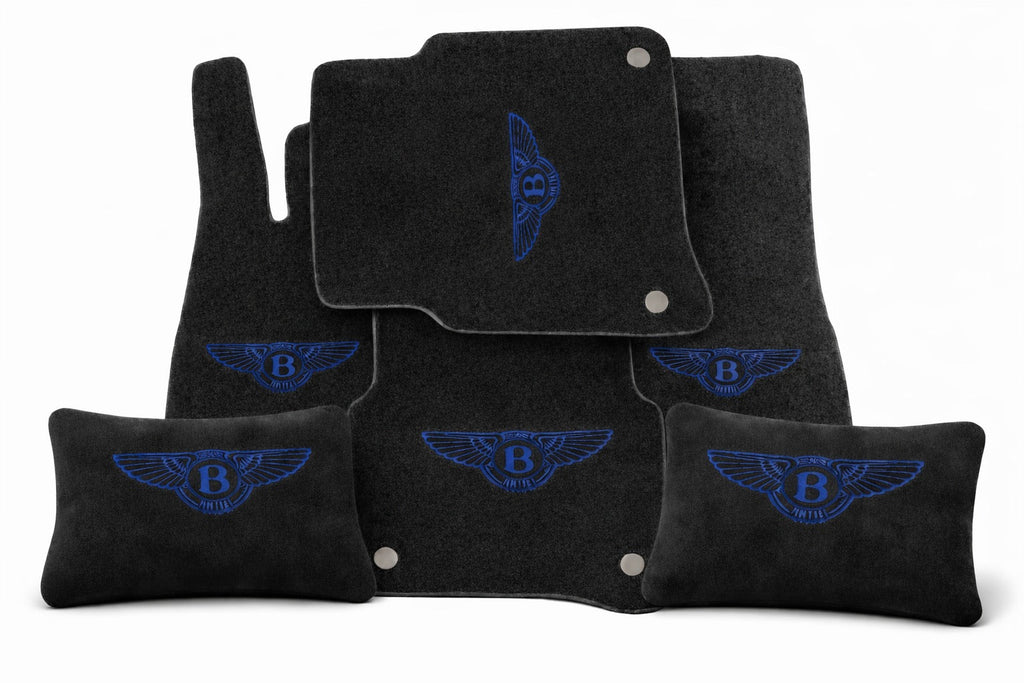 For all Bentley Carpet and 2 Lumbar Cushions Car Floor Mats Custom fit for all Bentley Model Full Set