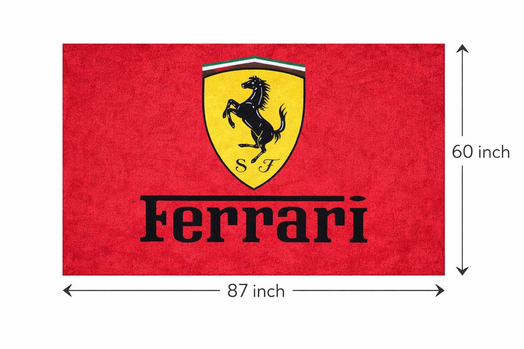 Ferrari Luxury Rug 59.1 × 86.6 inch Home, Garage & Display Carpet
