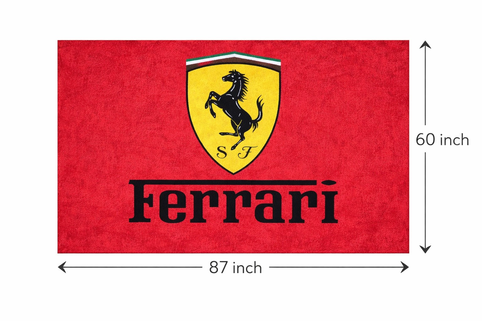 Ferrari Luxury Rug 59.1 × 86.6 inch Home, Garage & Display Carpet