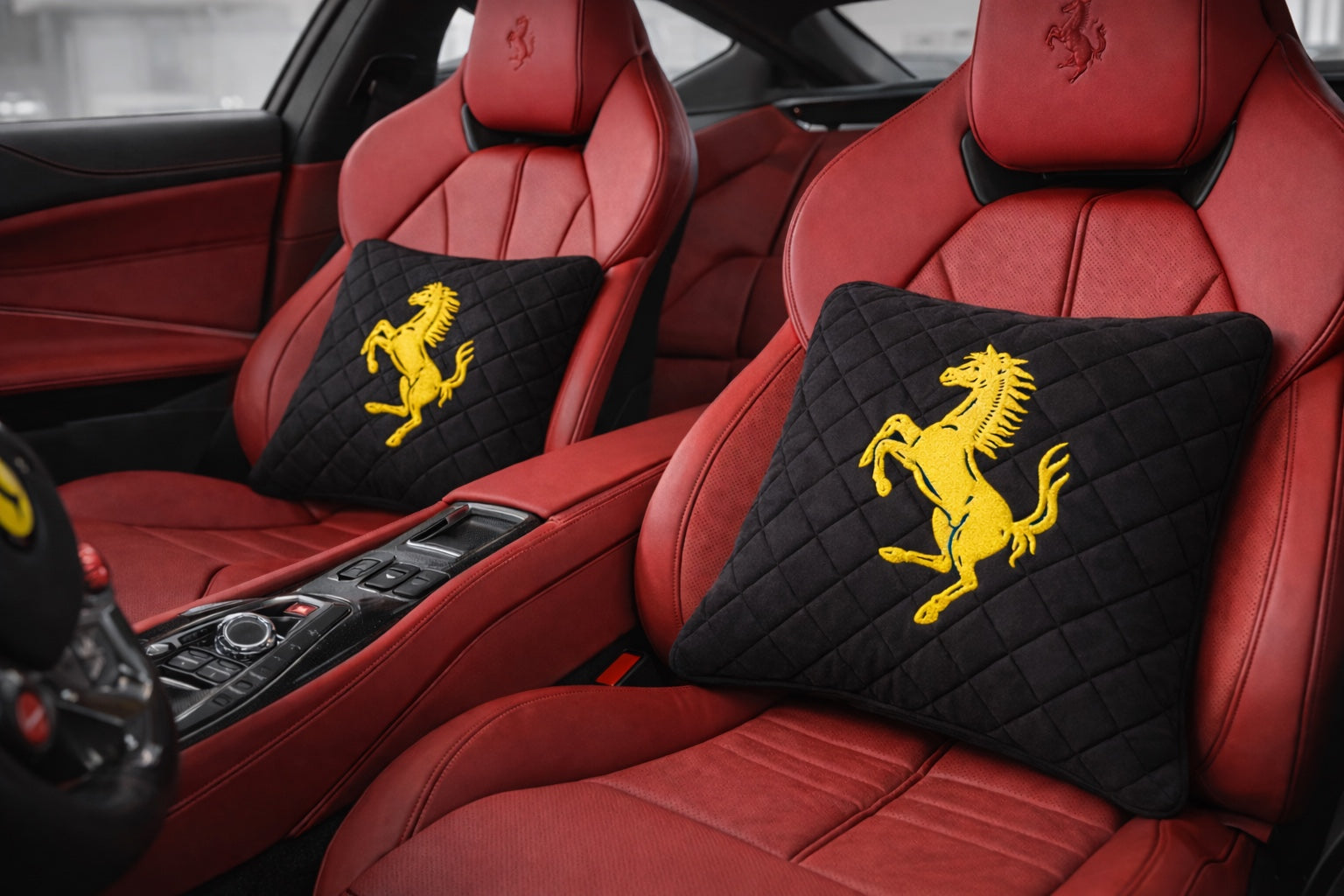 Ferrari Velvet Lumbar Cushion - 2 PCS