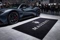 Maserati Garage Floor Mat 5x7 FT (60x87 Inches) Premium Showroom Rug & Wall Decor Luxury Racing Style