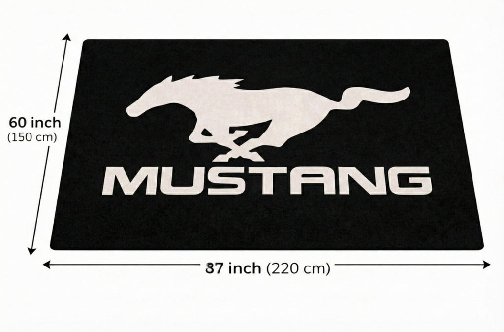 Mustang Garage Floor Mat 5x7 FT (60x87 Inches)