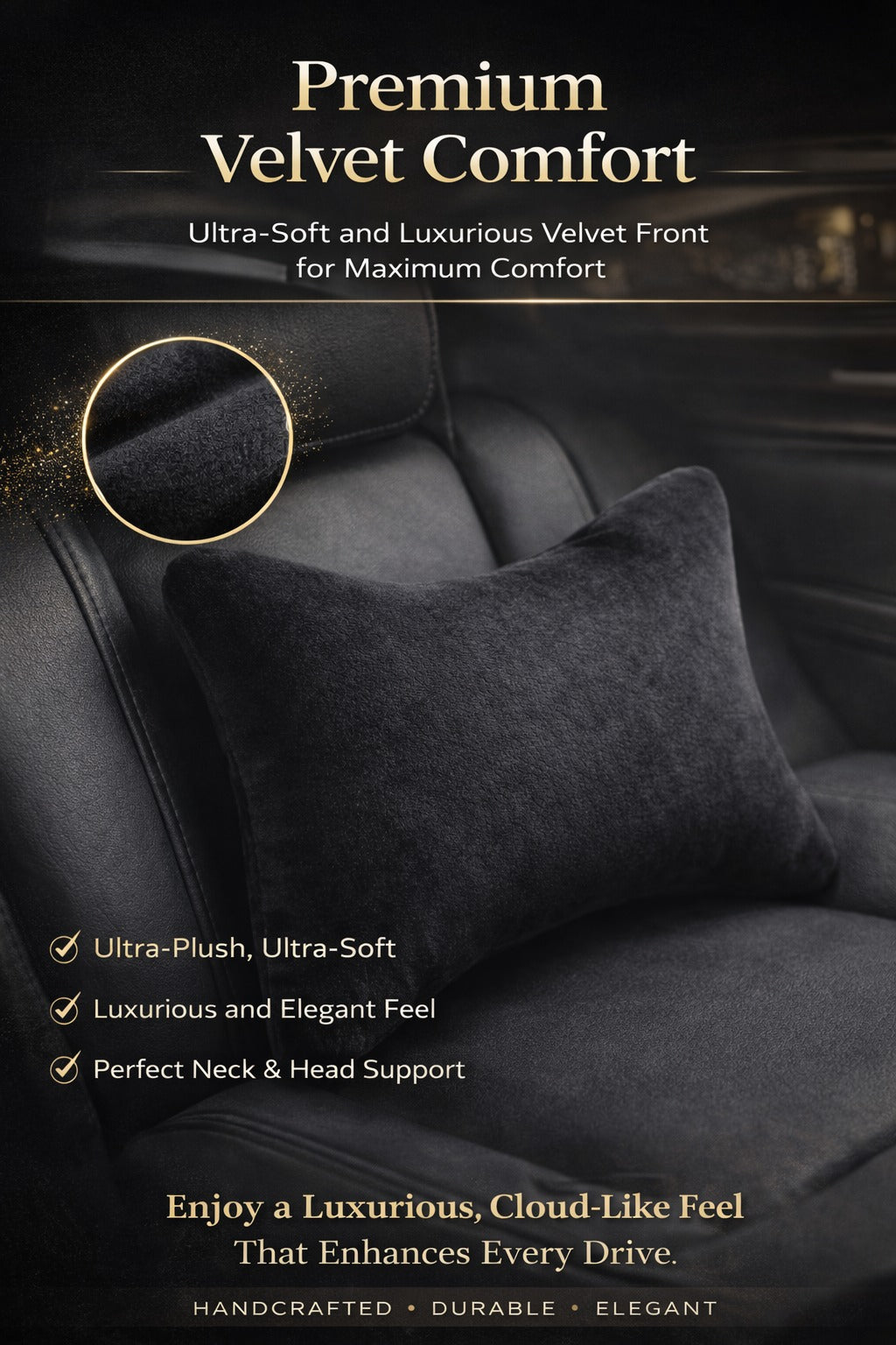 Mustang Darkhorse Alcantara Neck Pillow - 2 PCS