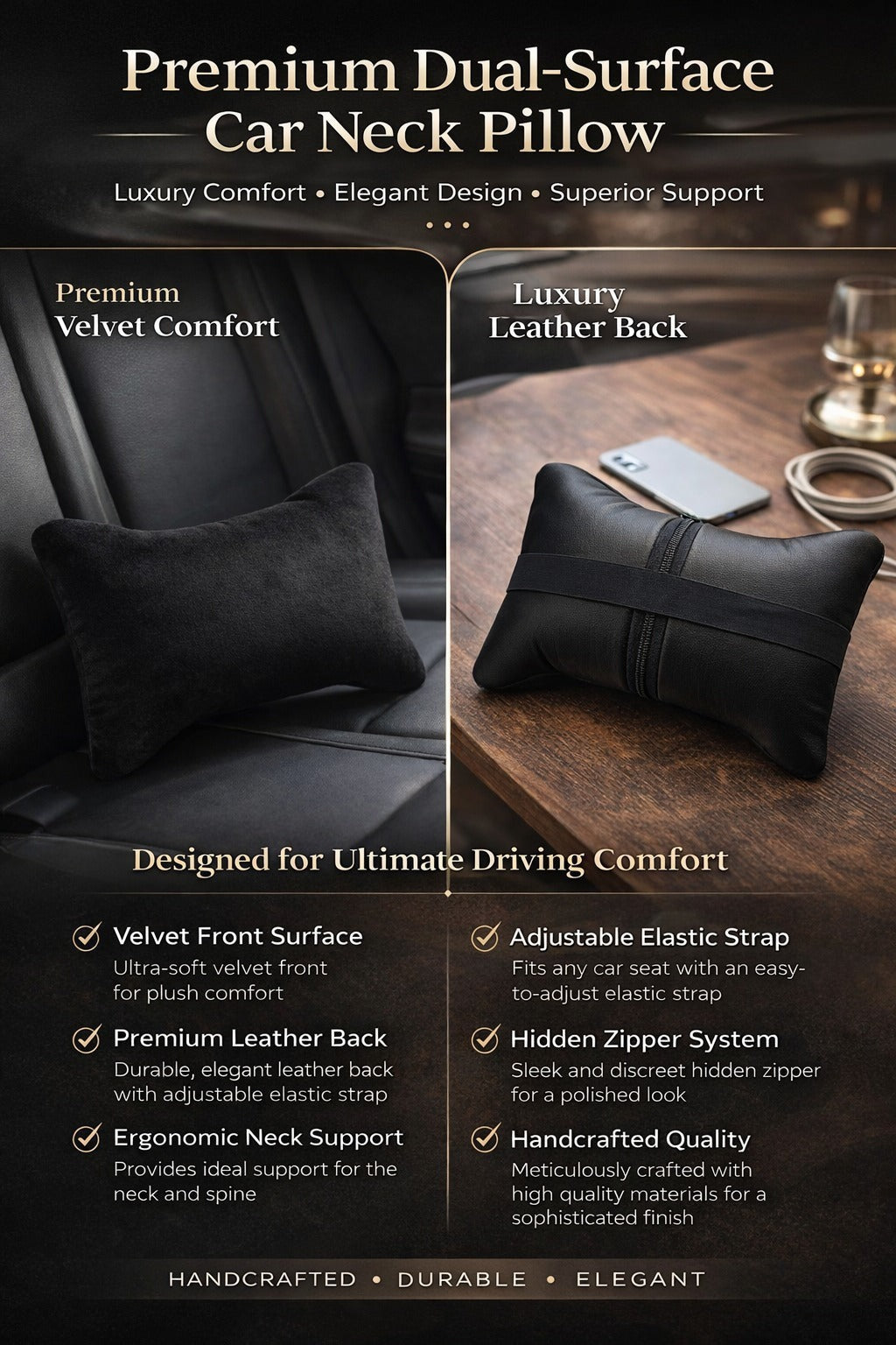 Toyota Velvet Neck Pillow, 2pcs