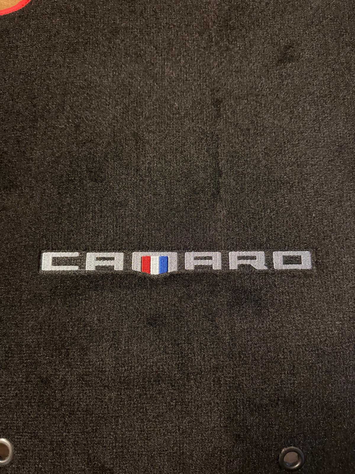 Camaro Floor Mats - Carpet Velour Mats For Camaro with Custom Stitch Logo