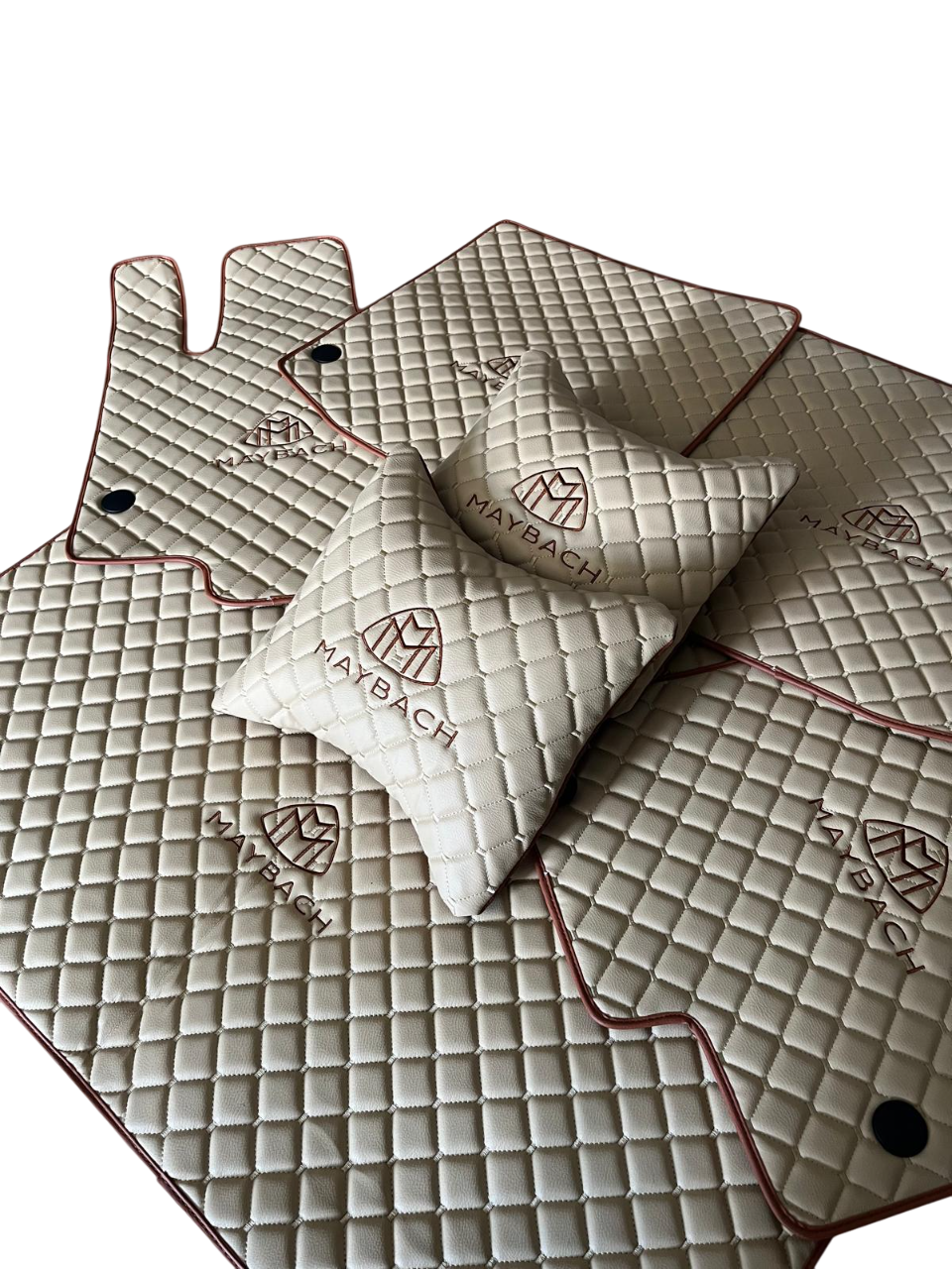 Leather Floor Mats Set Trunk Mat Pillow For S550 GLS600 S580 S600 S560