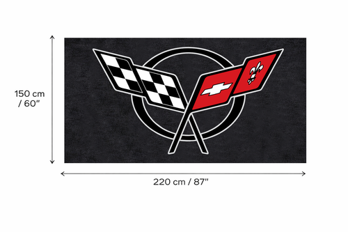 Corvette C5 Garage Floor Mat 5x7 FT (60x87 Inches) Premium Showroom Rug Wall Decor