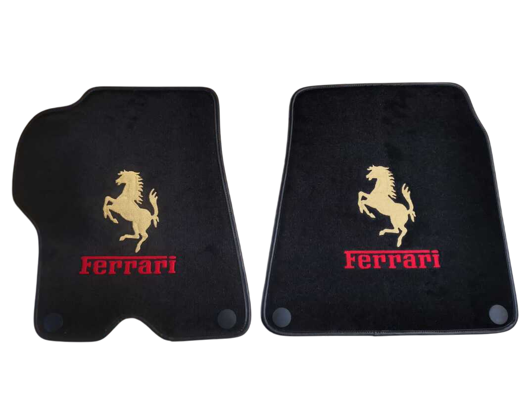 F430 Floor Mats Custom Fit Carpet Velour Mats with Custom Stitch