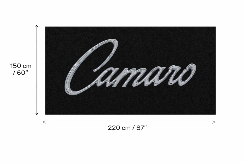 Camaro Garage Floor Mat 5x7 FT (60x87 Inches) Premium Showroom Rug Wall Decor