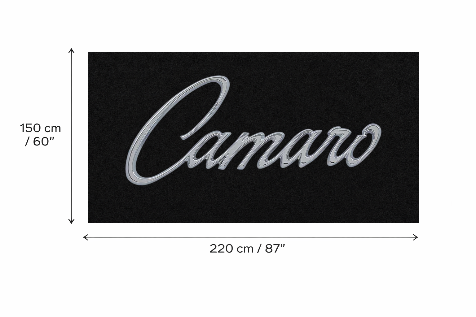 Camaro Garage Floor Mat 5x7 FT (60x87 Inches) Premium Showroom Rug Wall Decor