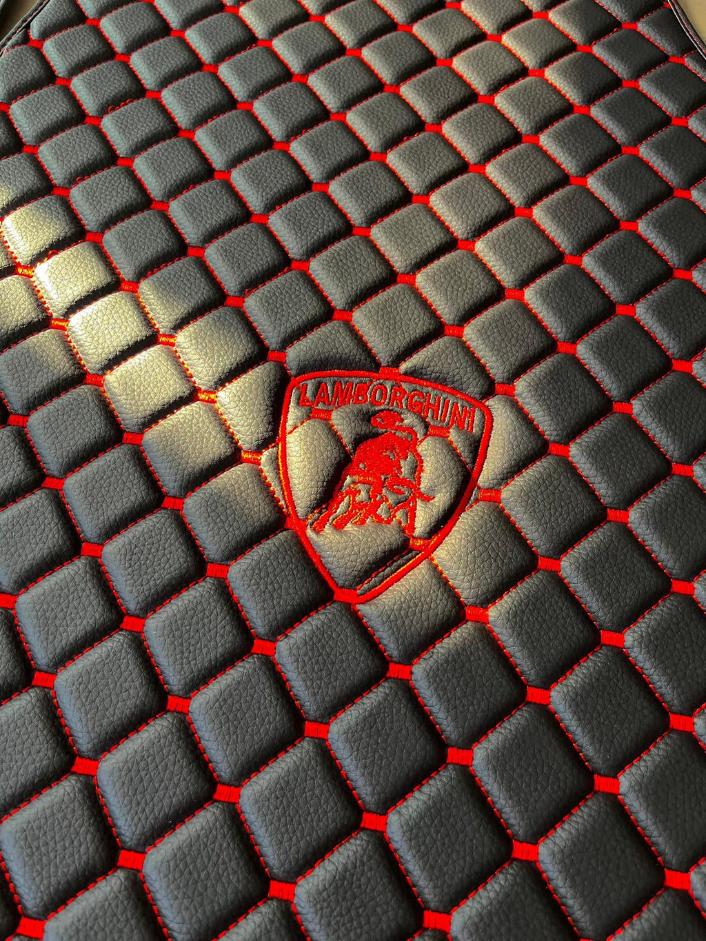 Lamborghini Leather Car Floor Mat, Lamborghini Waterproof Custom Car Mat