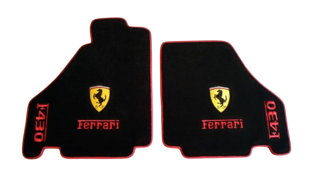 Ferrari Floor Mats Custom Fit Carpet Velour Mats with Custom Stitch