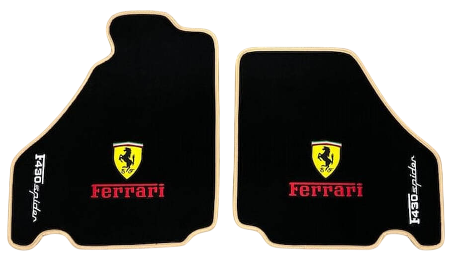 Ferrari Floor Mats Custom Fit Carpet Velour Mats with Custom Stitch