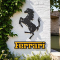 Handmade Horse Logo Wood Wall Art: Garage Decor Wall Decor