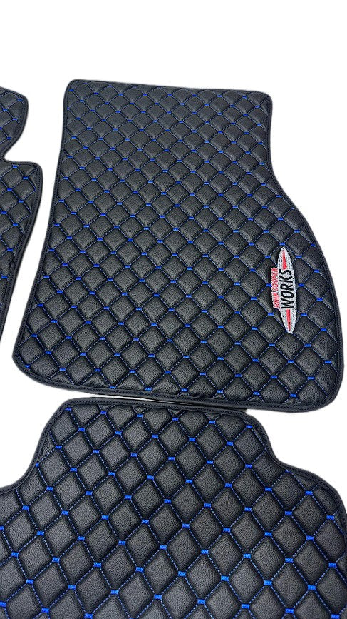 For Mini Cooper John Cooper Works F60 (2017-2025) Car Floor Mats Custom fit Leather for all Mini Cooper Waterproof Carpet Liner