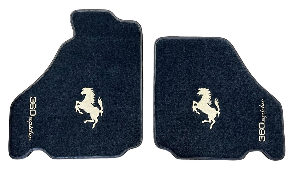 F430 Floor Mats Custom Fit Carpet Velour Mats with Custom Stitch