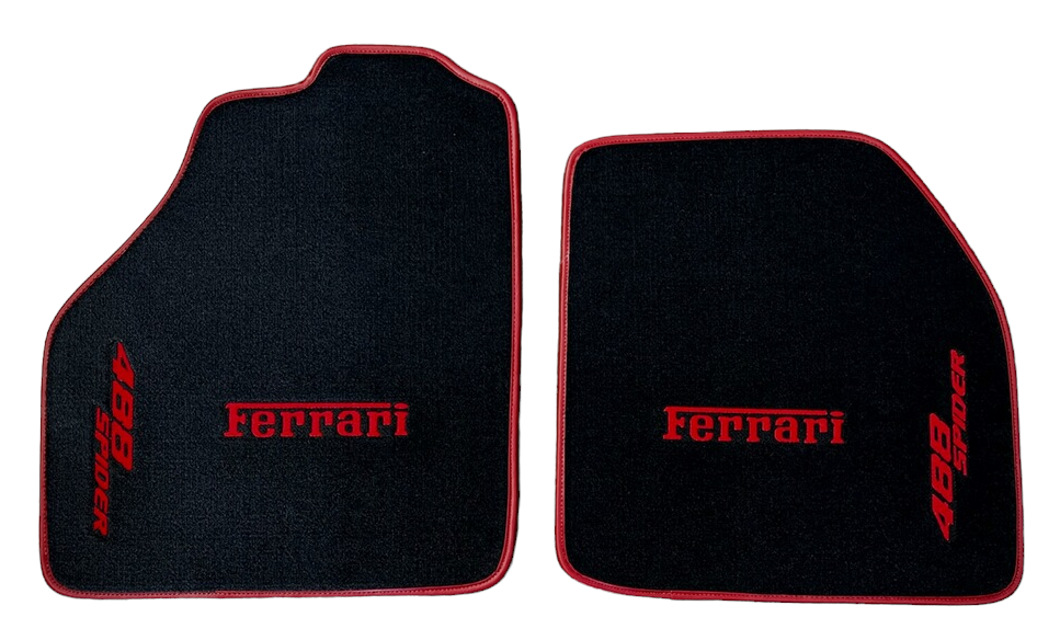 F430 Floor Mats Custom Fit Carpet Velour Mats with Custom Stitch