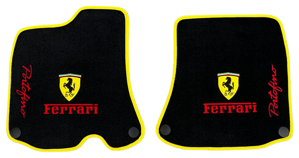 Ferrari Floor Mats Custom Fit Carpet Velour Mats with Custom Stitch