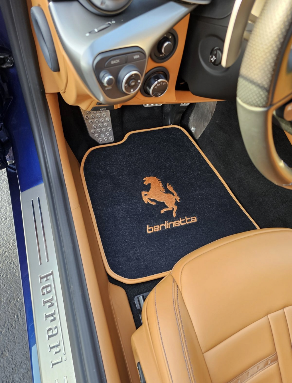 Ferrari Floor Mats Custom Fit Carpet Velour Mats with Custom Stitch