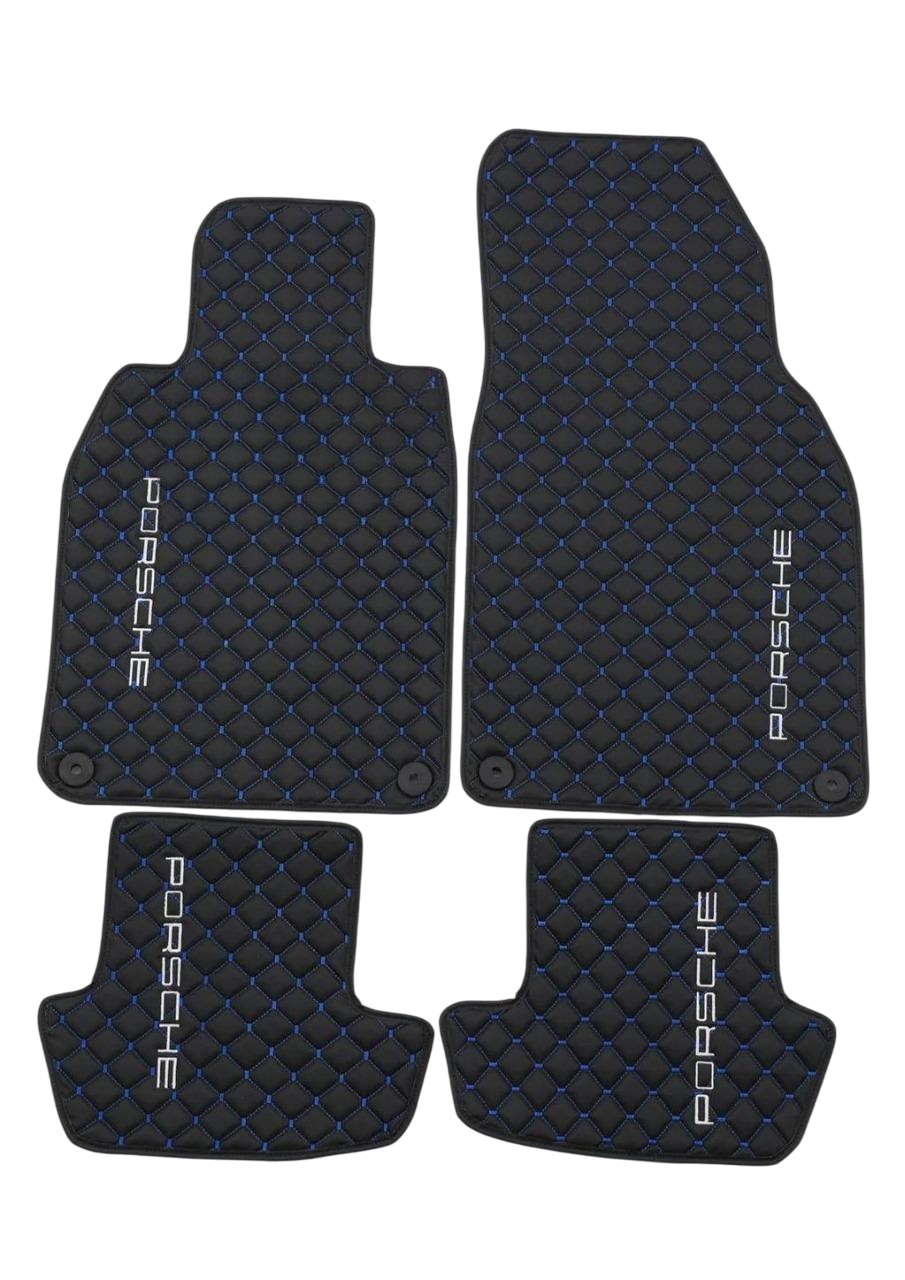 For Porsche Taycan Leather Floor Mats Handcrafted Quality