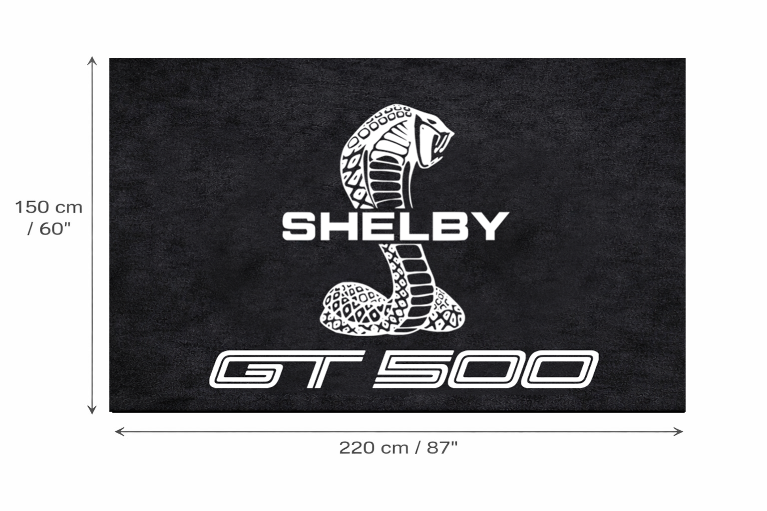 Shelby GT500 Floor Mat 5x7 FT (60x87 Inches) Premium Showroom Rug Wall Decor