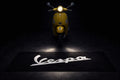 Vespa Motorcycle Garage Floor Mat 32x87 Inches Premium Showroom Rug & Wall Decor Racing Style Bike Carpet