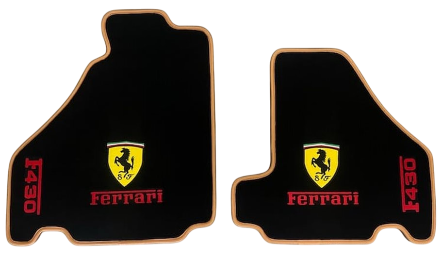 F430 Floor Mats Custom Fit Carpet Velour Mats with Custom Stitch